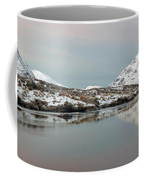 Glencoe Coffee Mug featuring the photograph Glencoe Snow Mountain Winter Sunrise by Grant Glendinning