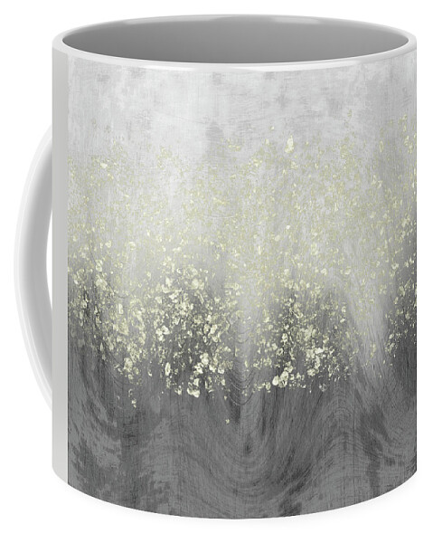 Abstract Coffee Mug featuring the painting Glitter Swirl I by Jennifer Goldberger