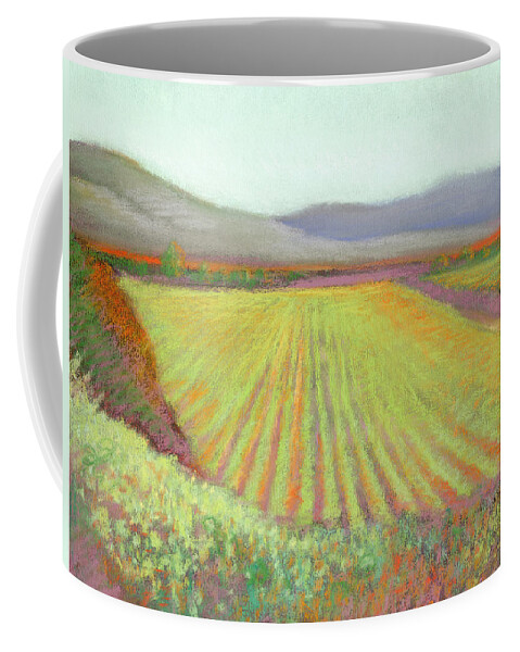 Gloria Ferrer Coffee Mug featuring the pastel Gloria Ferrer Winery by Linda Ruiz-Lozito