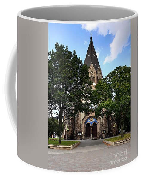 Gnadenkirche Coffee Mug featuring the photograph Gnadenkirche - Church of Mercy- Hamburg by Yvonne Johnstone