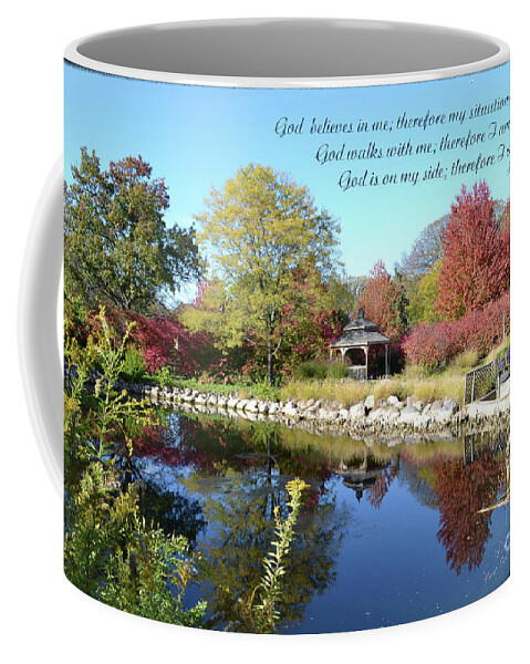 Coffee Mug featuring the mixed media God believes in me by Lori Tondini