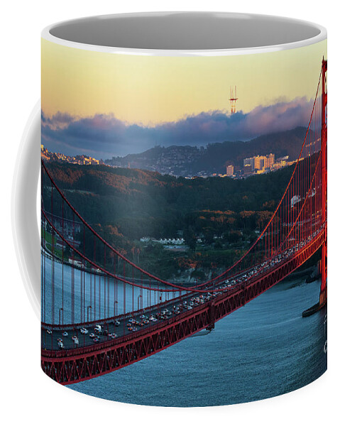 San Francisco Coffee Mug featuring the photograph Golden Gate Bridge From Marin Headlands by Doug Sturgess