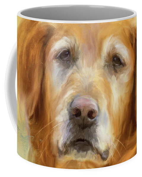 Colorful Coffee Mug featuring the painting Golden Years by Jai Johnson