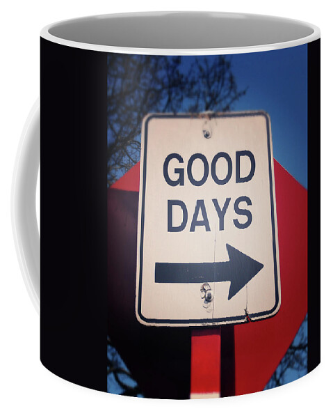 Good Days Coffee Mug featuring the mixed media Good Days- Art by Linda Woods by Linda Woods