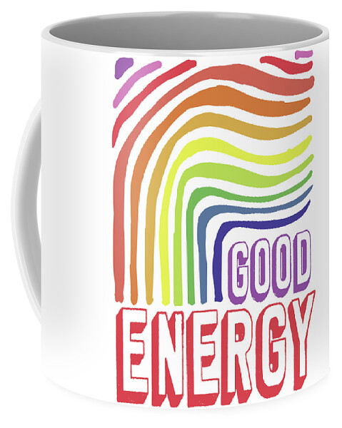 Good Coffee Mug featuring the mixed media Good Energy by Elizabeth Medley