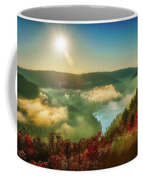 Gorge Coffee Mug featuring the photograph Gorge Sunrise by Meta Gatschenberger