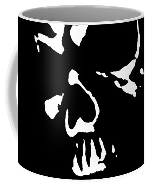 Skull Coffee Mug featuring the digital art Goth Dark Skull Graphic by Roseanne Jones