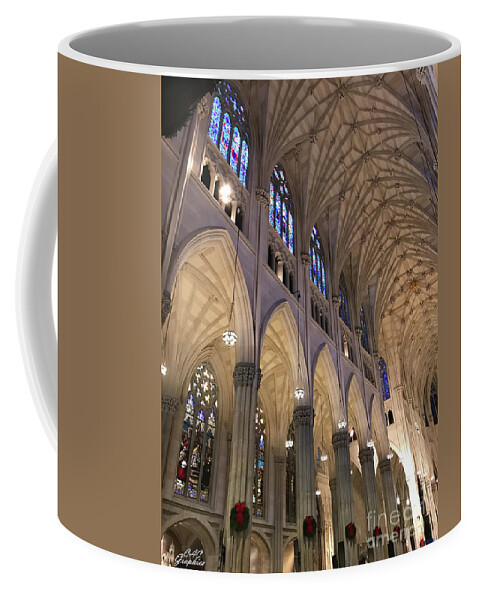 St Patricks Cathedral Coffee Mug featuring the photograph St Patricks Gothic Arches by CAC Graphics