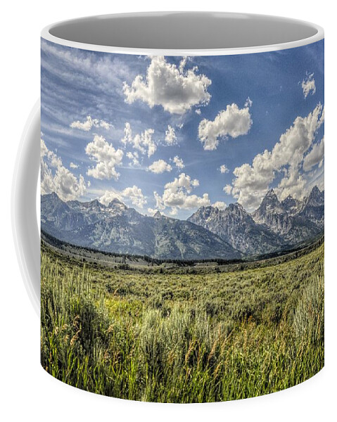 Grand Coffee Mug featuring the photograph Grand Teton and Wyoming Skies by Chance Kafka