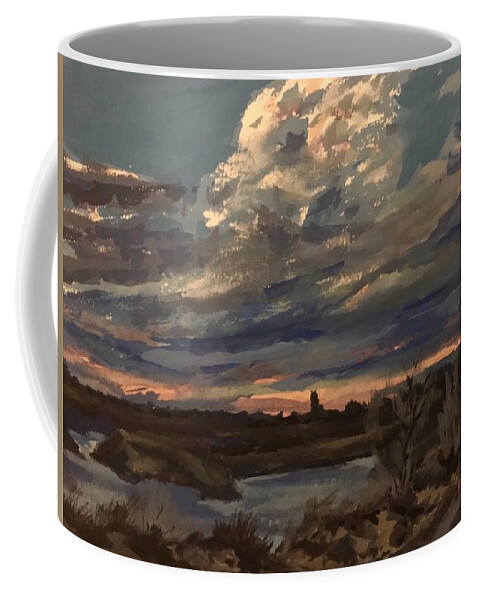 Clouds Coffee Mug featuring the painting Greenbelt Cloud study by Les Herman