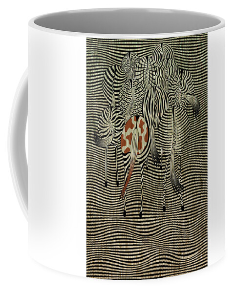 Enlightened Animals Coffee Mug featuring the digital art Greener Pastures by Becky Titus