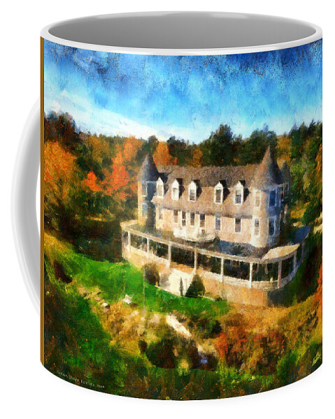 Inn Coffee Mug featuring the photograph Grey Havens Inn v2 by Aleksander Rotner
