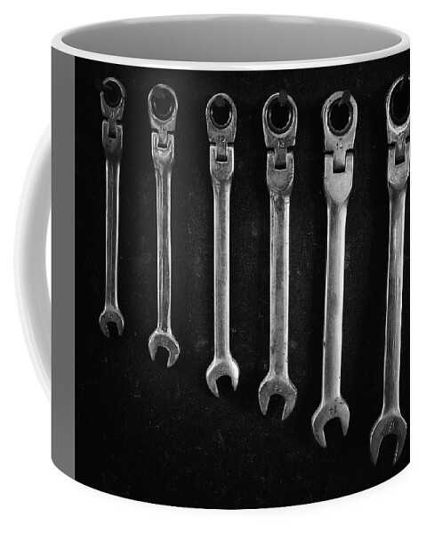 Tools Coffee Mug featuring the photograph Group of Steel spanners by Michalakis Ppalis
