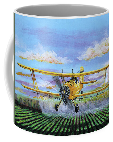 Ag Cat Coffee Mug featuring the painting Grumman Ag Cat by Karl Wagner