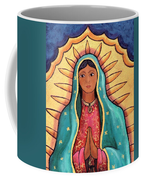 Guadalupe Coffee Mug featuring the painting Guadalupe by Candy Mayer