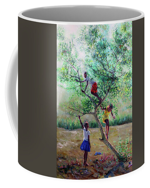 Guava Tree Coffee Mug featuring the painting Guava Tree by Jonathan Gladding