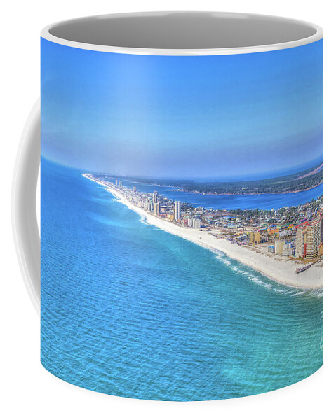 Gulf Shores Coffee Mug featuring the photograph Gulf Shores Beaches 1335 Tonemapped by Gulf Coast Aerials -