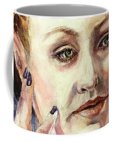 Portrait Coffee Mug featuring the painting Gwenhwyfar II by Judith Levins