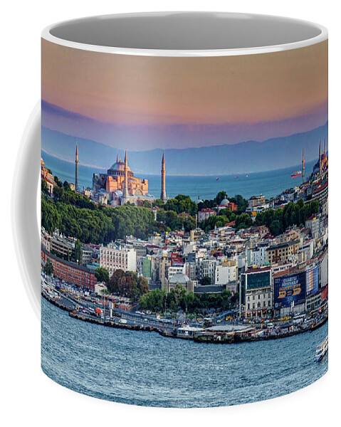 Hagia Sophia Coffee Mug featuring the photograph Hagia Sophia and the Blue Mosque by Weston Westmoreland