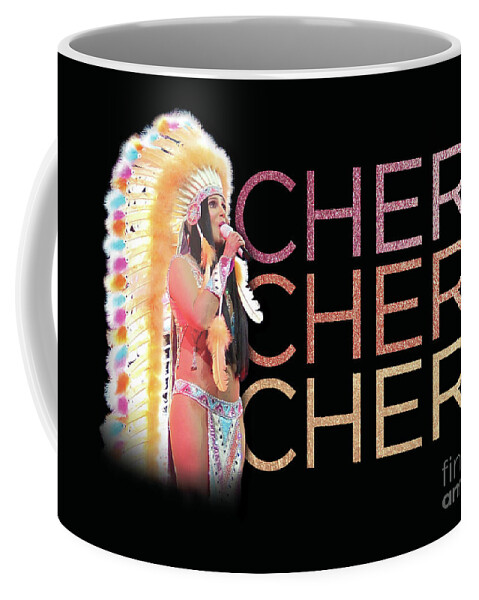 Cher Coffee Mug featuring the digital art Half Breed Cher by Cher Style