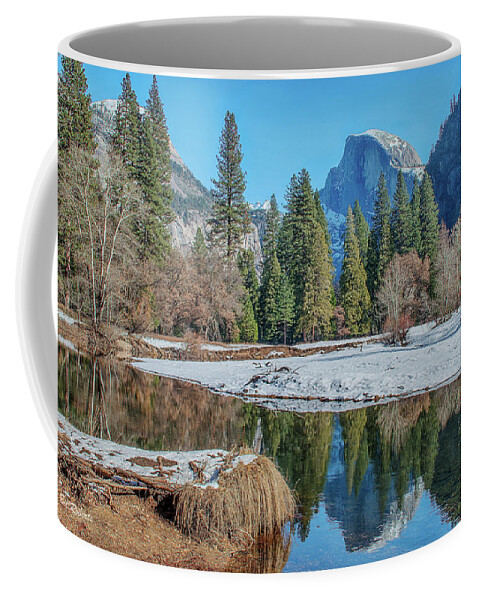 California Landscape Coffee Mug featuring the photograph Half Dome and Reflection by Bill Roberts