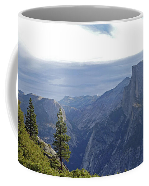 Usa Coffee Mug featuring the pyrography Half Dome by Magnus Haellquist