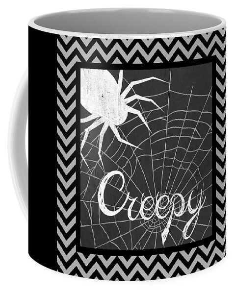 Halloween Coffee Mug featuring the digital art Halloween Chevron II by Sd Graphics Studio