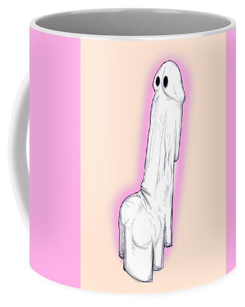 Halloween Coffee Mug featuring the drawing HallowPeen by Ludwig Van Bacon