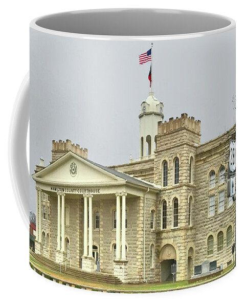 Hamilton Coffee Mug featuring the photograph Hamilton Texas Courthouse by Janette Boyd