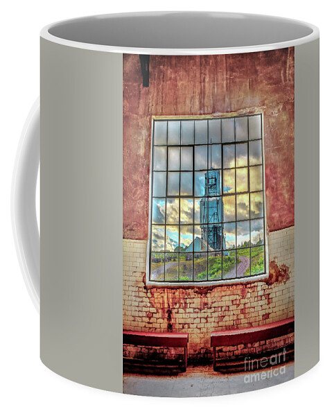 Hancock Coffee Mug featuring the photograph Hancock Michigan Quincy Mine Picture Window by Norris Seward