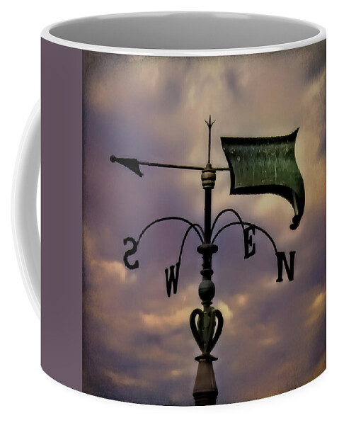 Weather Vane Coffee Mug featuring the photograph Hand Forged Medieval Weather Vane by Leslie Montgomery