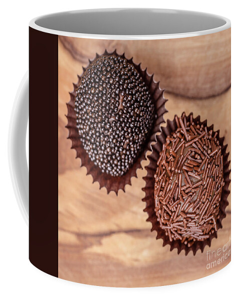Chocolates Coffee Mug featuring the photograph Hand Rolled Gourmet Chocolate Truffels by Edward Fielding