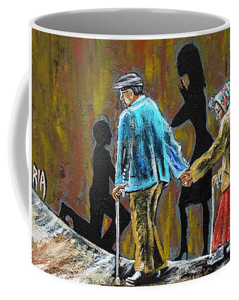 Love Coffee Mug featuring the painting Happiness Happened by Artist RiA