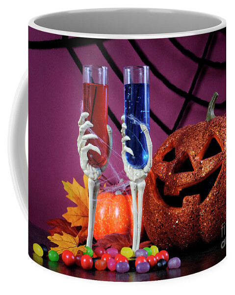 Halloween Coffee Mug featuring the photograph Happy Halloween ghoulish party cocktail drinks by Milleflore Images