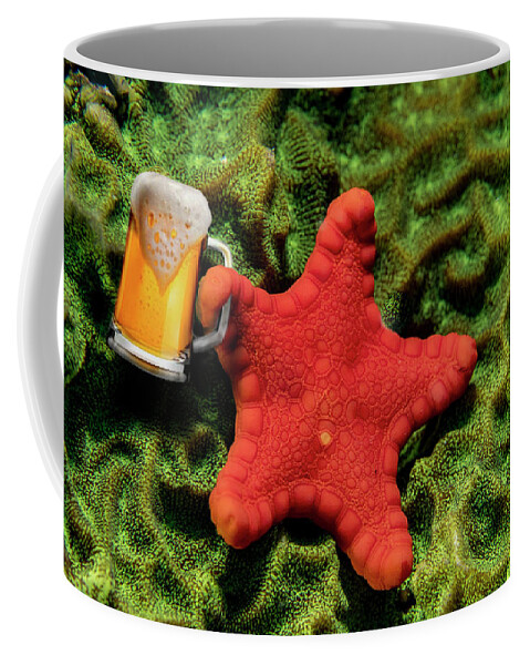 Starfishfish Coffee Mug featuring the digital art Happy Hour Starfish by Gary Hughes