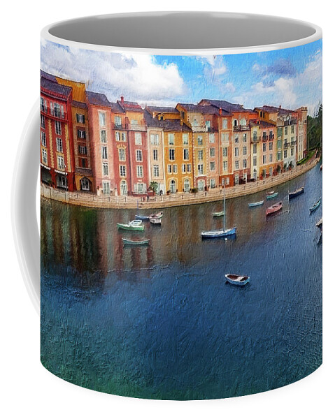 Harbor Coffee Mug featuring the photograph Loews Portofino Bay Hotel at Universal Orlando 02 by Carlos Diaz