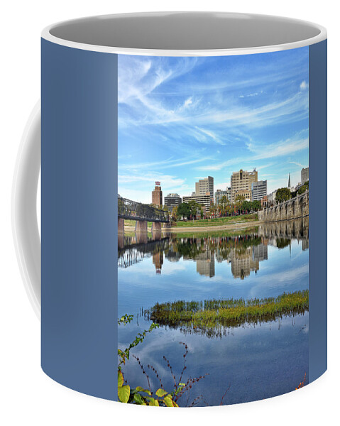 Harrisburg Coffee Mug featuring the photograph Harrisburg from the Susquehanna by Brendan Reals