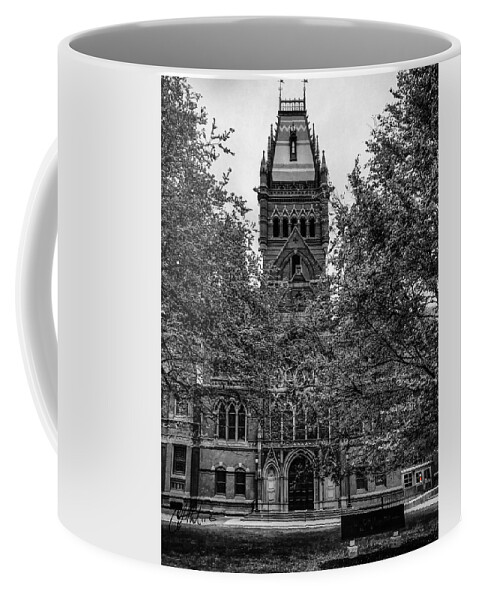 Harvard University Coffee Mug featuring the photograph Harvard Memorial Hall by Chris Montcalmo