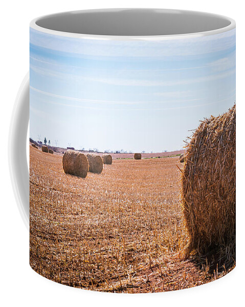 Hay Coffee Mug featuring the photograph Hay Rolls by Dheeraj Mutha