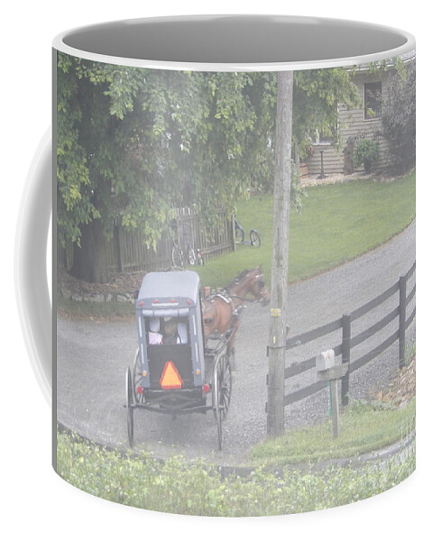 Amish Coffee Mug featuring the photograph Heading to a Sunday Gathering by Christine Clark