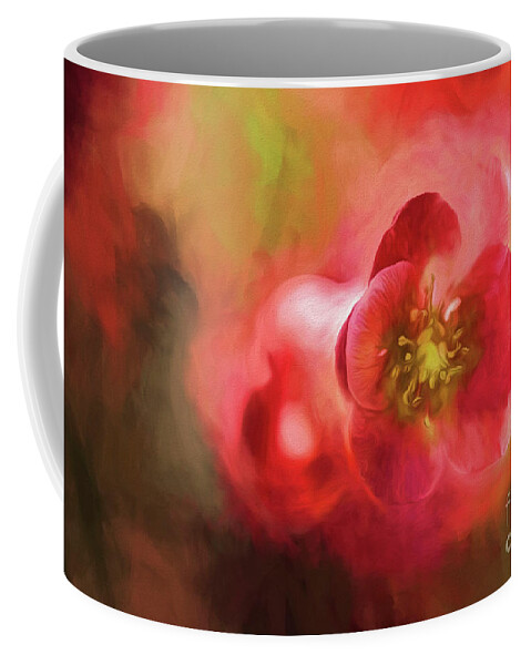 Flowering Quince Coffee Mug featuring the photograph Heart Centered Love by Mary Lou Chmura