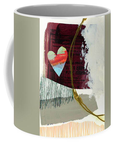 Abstract Art Coffee Mug featuring the painting Heart #27 by Jane Davies