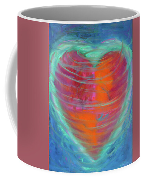 Heart Coffee Mug featuring the painting Heart and Soul Number three by Kerima Swain