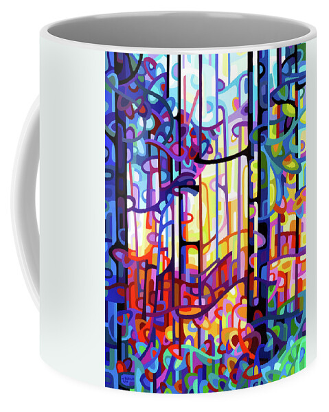 Summer Coffee Mug featuring the painting Heart of GOld by Mandy Budan