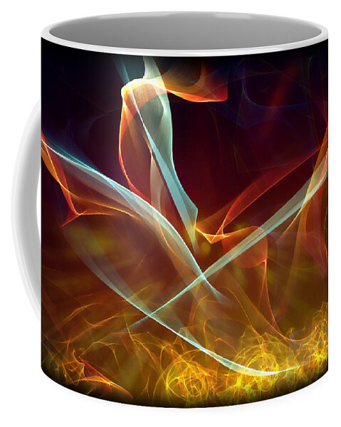 Digital Art Coffee Mug featuring the photograph Heart Of The Inferno by Rene Crystal