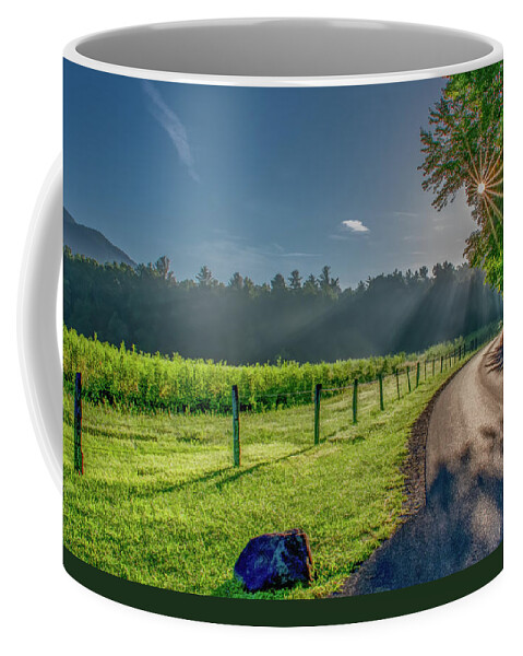 Cades Cove Coffee Mug featuring the photograph Heavenly Sunlight on A Summer Day by Marcy Wielfaert