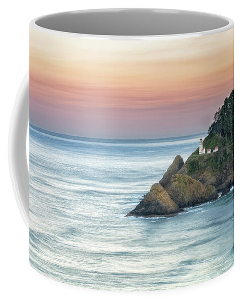 Landscape Coffee Mug featuring the photograph Heceta Lighthouse by Russell Pugh
