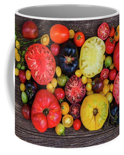 Heirloom Coffee Mug featuring the photograph Heirloom Tomatoes by Mircea Costina Photography