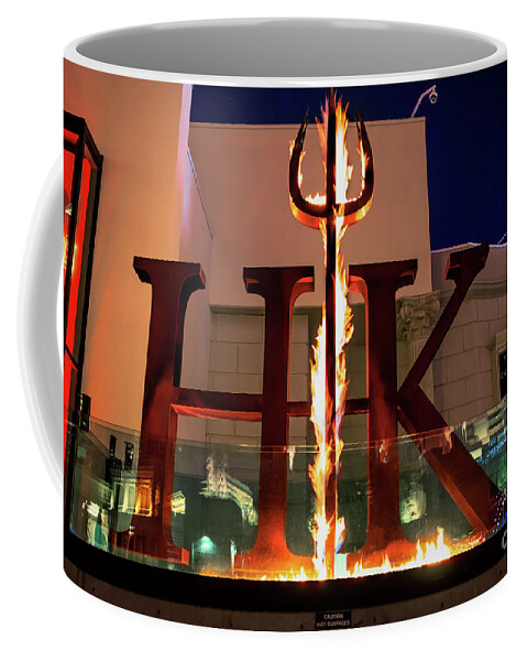 Hells Kitchen Coffee Mug featuring the photograph Hells Kitchen Burning Logo Las Vegas by Aloha Art