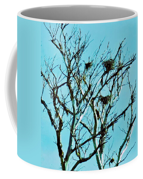 Arizona Coffee Mug featuring the photograph Heron Nests by Judy Kennedy